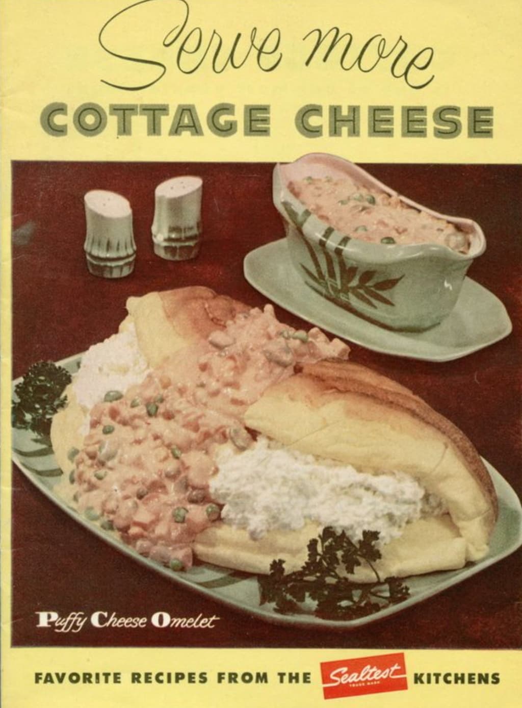 70s cottage cheese - Serve more Cottage Cheese Puffy Cheese Omelet Favorite Recipes From The Sealtest Kitchens